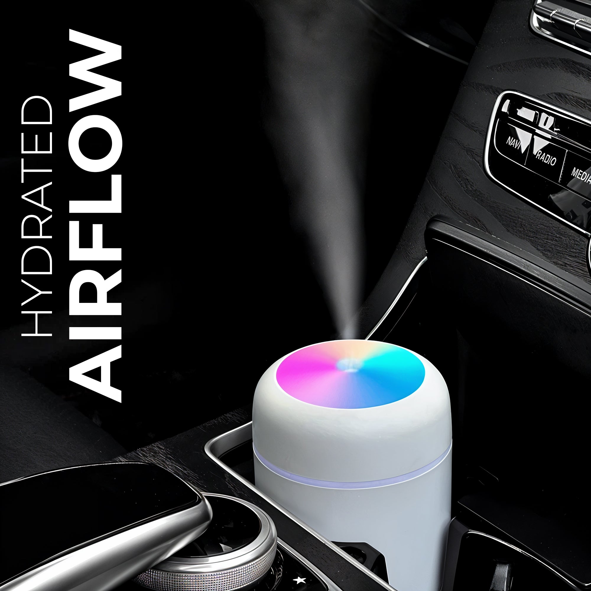 Compact Portable Humidifier | Aroma Diffuser & LED Light 1