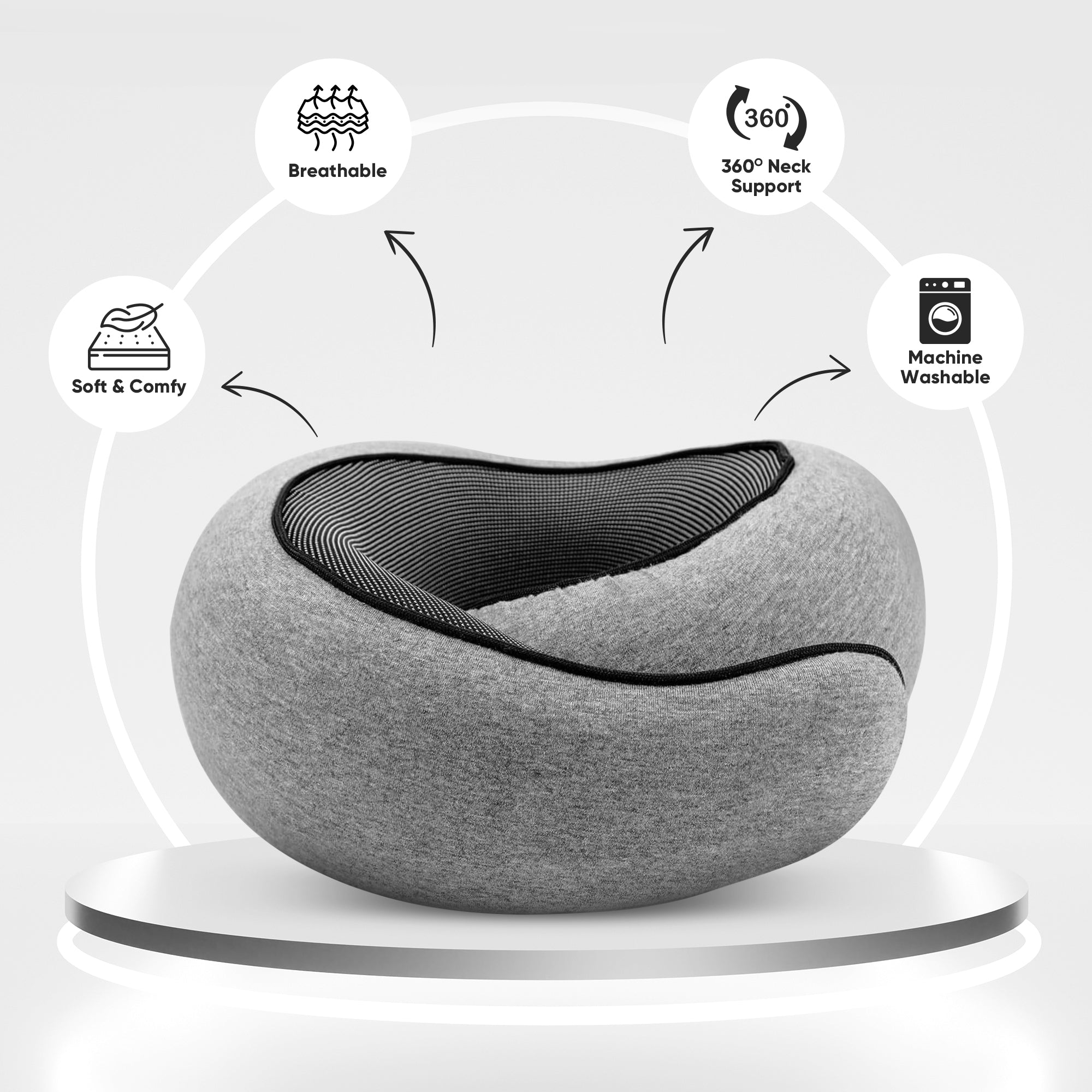 Ergonomic Travel Neck Pillow | Compact & Comfortable Support 3