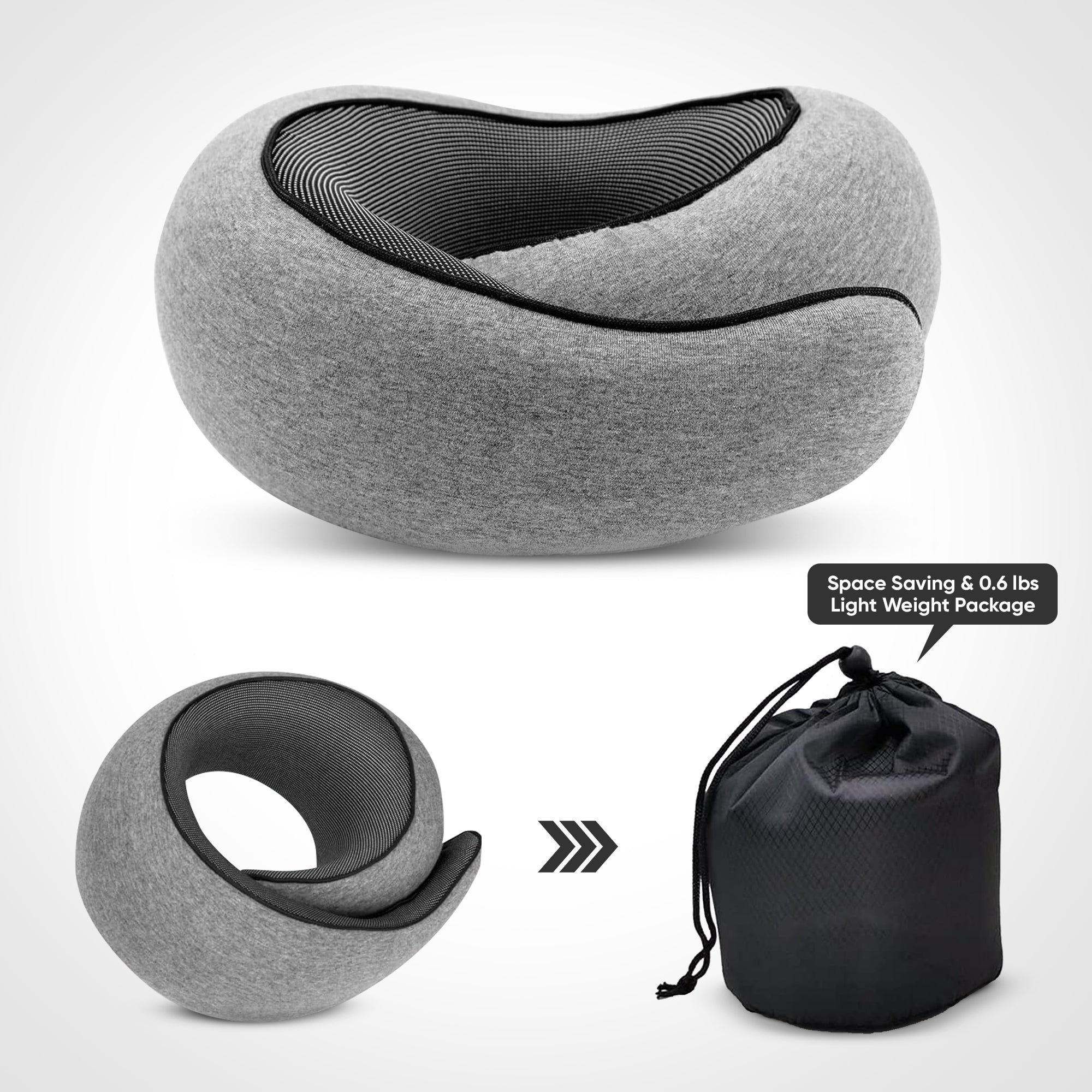 Ergonomic Travel Neck Pillow | Compact &amp; Comfortable Support 6