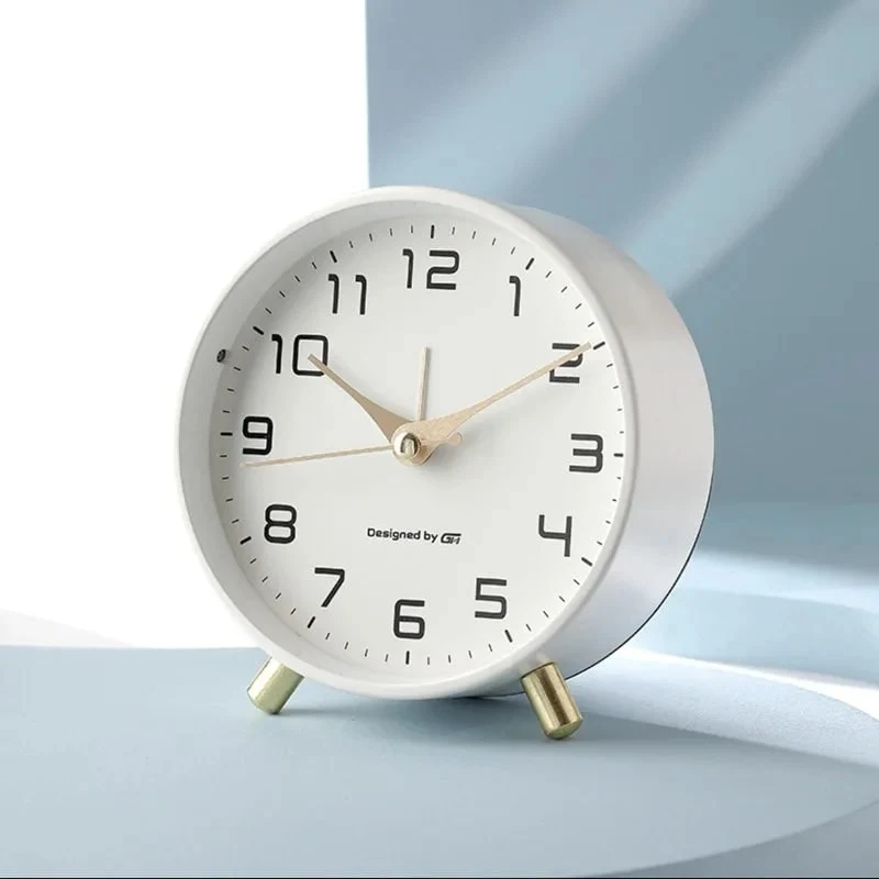 Modern Scandinavian Table Clock Silent Design - Image 2